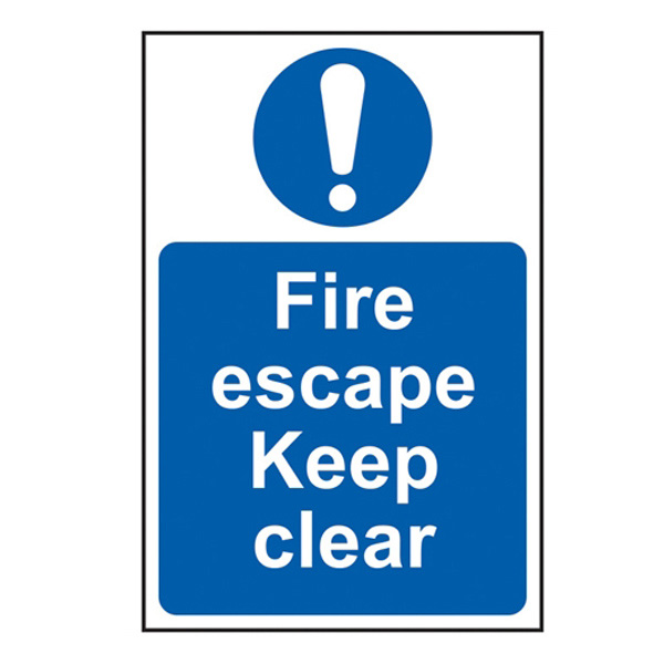 Scan Fire escape Keep clear