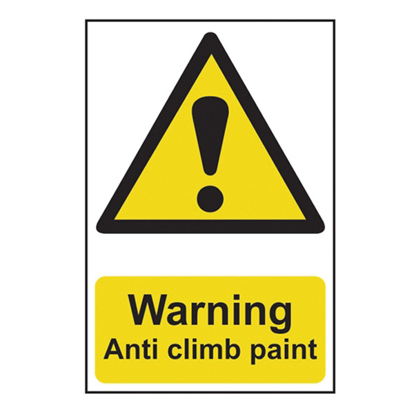 Scan Warning Anti climb paint