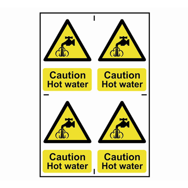 Scan Caution Hot water