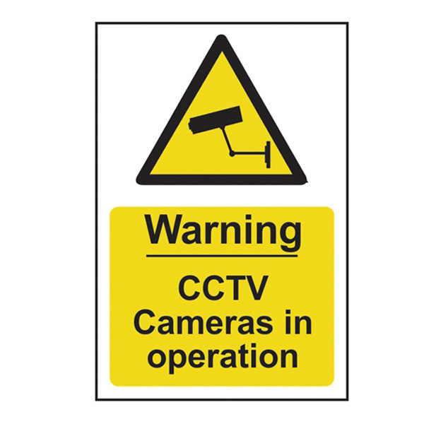 Scan Warning CCTV Cameras in operation