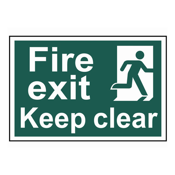 Scan Fire exit Keep clear