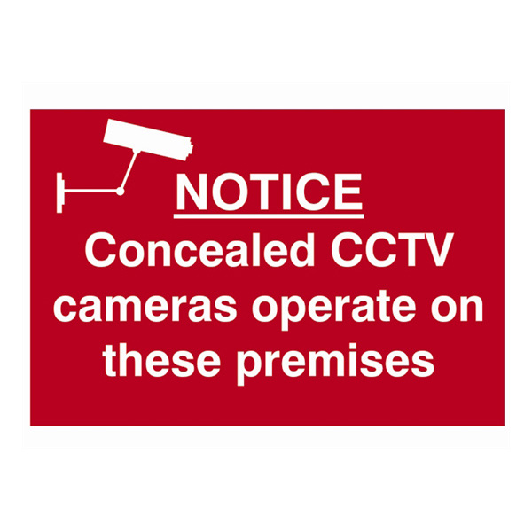 Scan Notice Concealed CCTV cameras operate on these premises