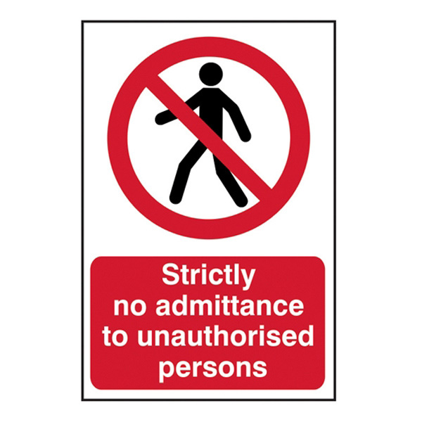 Scan Strictly no admittance to unauthorised persons