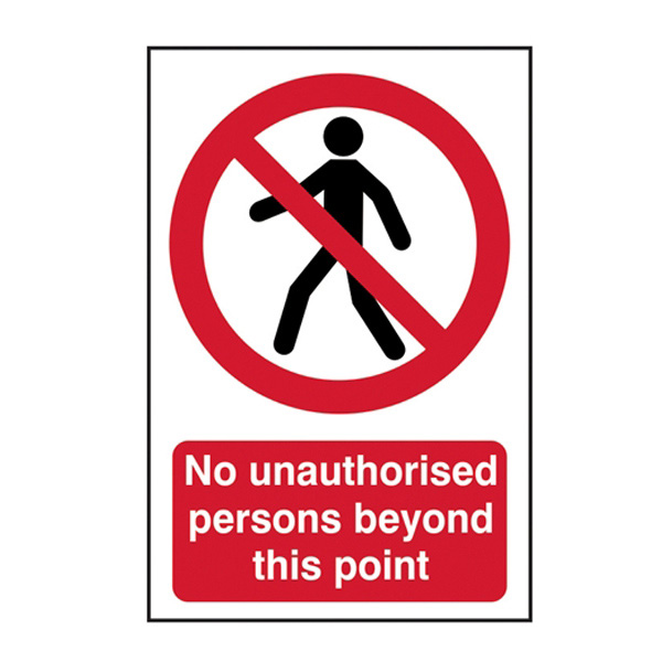 Scan No unauthorised persons beyond this point
