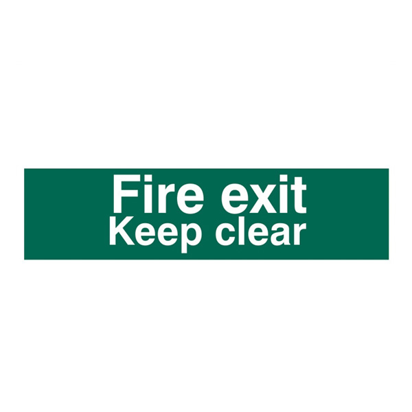 Scan Fire exit Keep clear (text only)