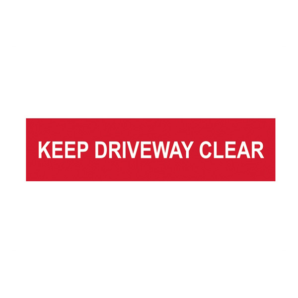 Scan Keep driveway clear
