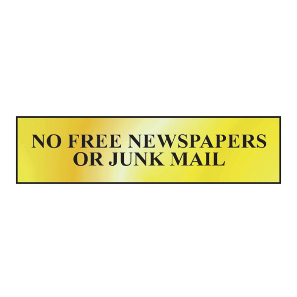 Scan No free newspapers or junk mail