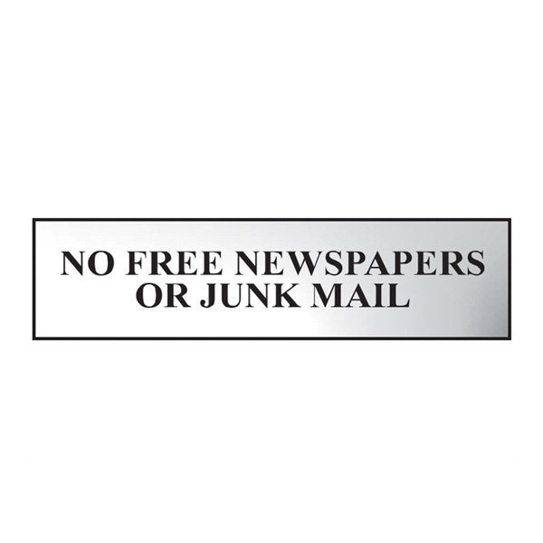 Scan No free newspapers or junk mail