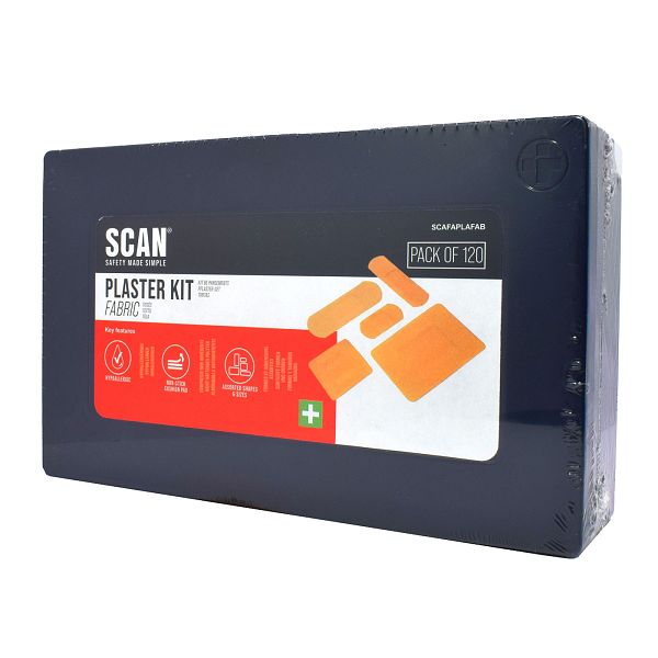 Scan Hypoallergenic Fabric Plasters (100) Assorted