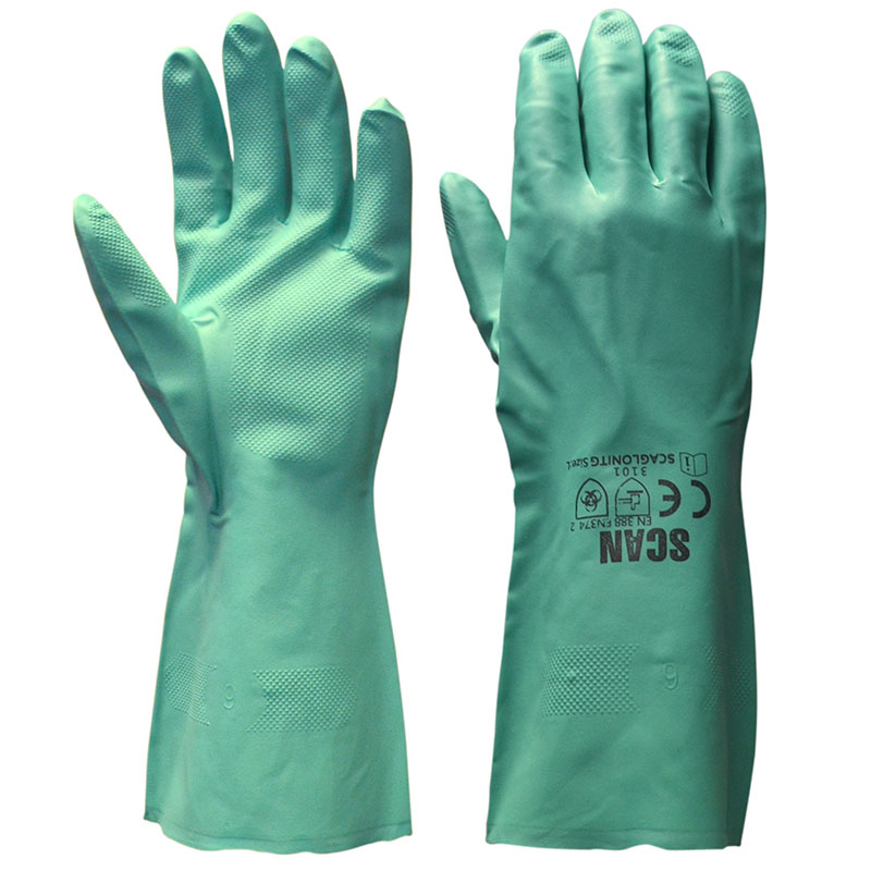 Scan Nitrile Gauntlets with Flock Lining