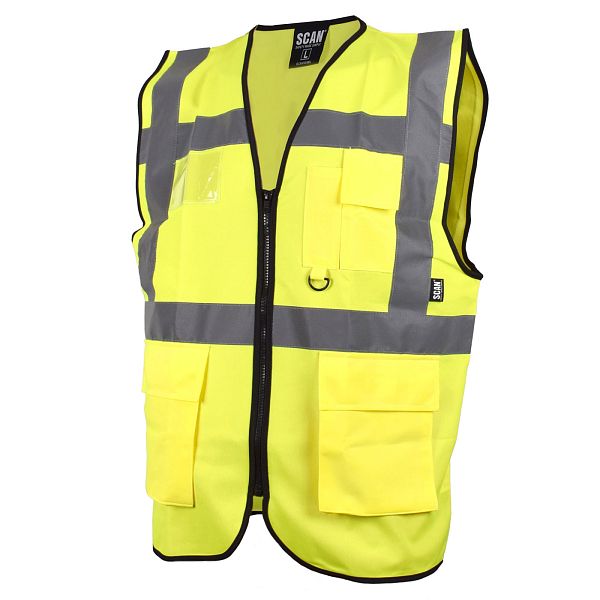 Scan Hi-Vis Utility Waistcoat Yellow