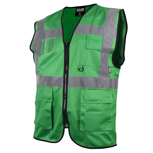 Scan Hi-Vis Utility Waistcoat Green