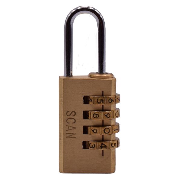 Scan Brass Combination Padlock