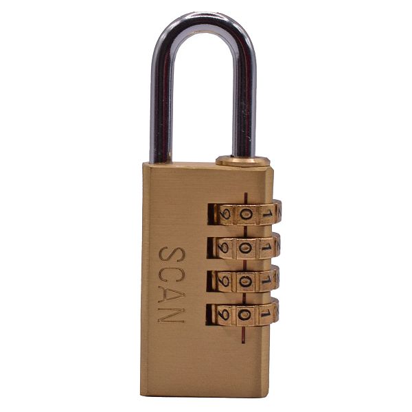 Scan Brass Combination Padlock