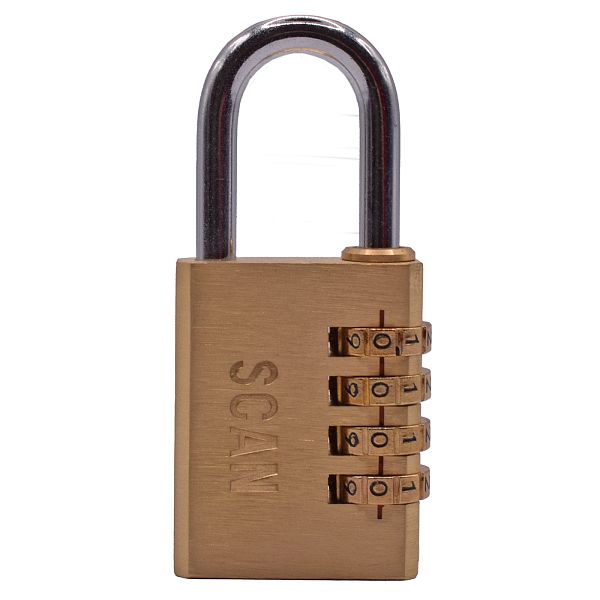 Scan Brass Combination Padlock
