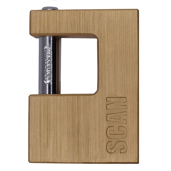 Scan Brass Shutter Padlock