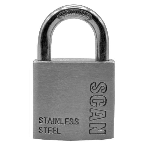 Scan Stainless Steel Padlock with 3 Keys