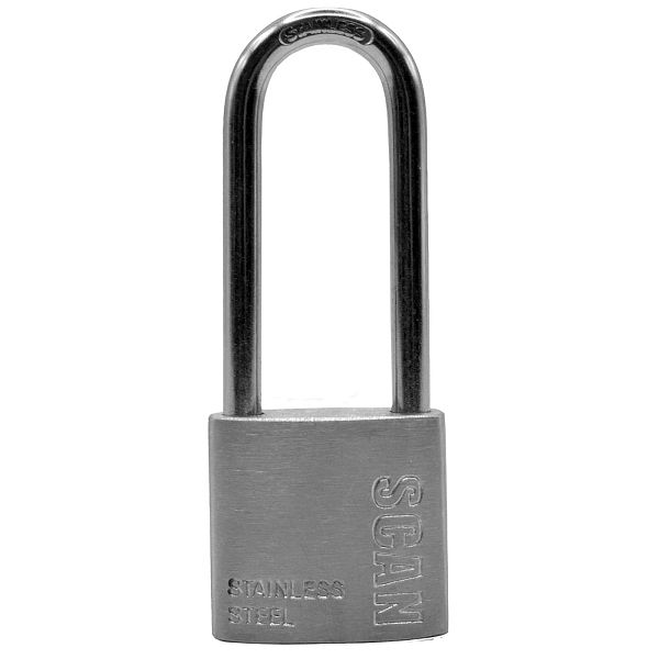 Scan Stainless Steel Padlock Long Shackle with 3 Keys