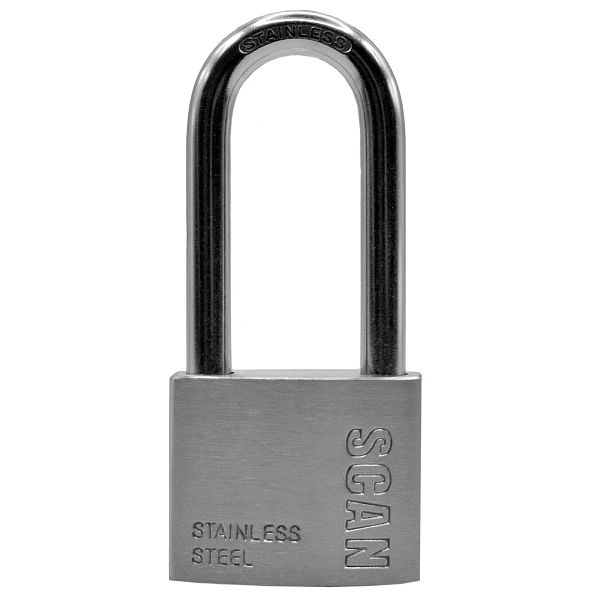 Scan Stainless Steel Padlock Long Shackle with 3 Keys