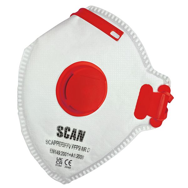 Scan Premier Fold Flat Valved Disposable Mask FFP3