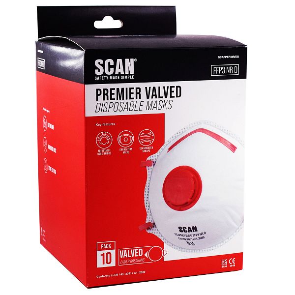 Scan Premier Valved Disposable Mask FFP3