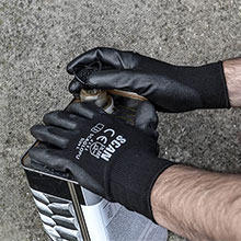 Scan Black PU Coated Gloves