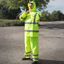 Scan Hi-Vis Rain Suit Yellow