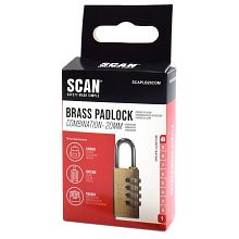 Scan Brass Combination Padlock