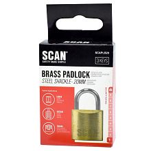 Scan Brass Padlock with 3 Keys