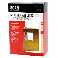 Scan Brass Shutter Padlock