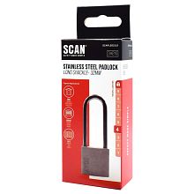 Scan Stainless Steel Padlock Long Shackle with 3 Keys