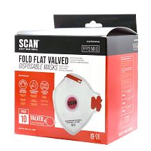 Scan Fold Flat Valved Disposable Mask FFP3 (10)