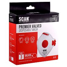 Scan Premier Fold Flat Valved Disposable Mask FFP3