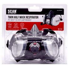 Scan Twin Half Mask Respirator with P2 Cartridges